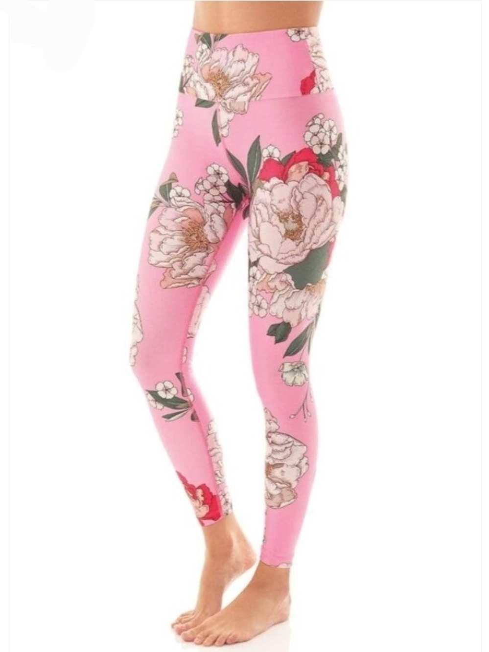 Maaji Pink Floral High-Rise Leggings
